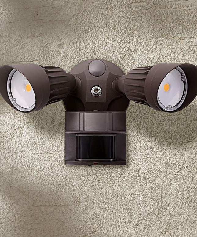 Eco-Star 13" Wide Bronze Finish Motion Sensor LED Security Light