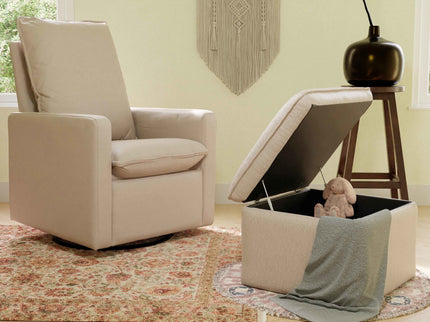 M20985PBEW,Babyletto,Cali Storage Ottoman in Performance Beach Eco-Weave