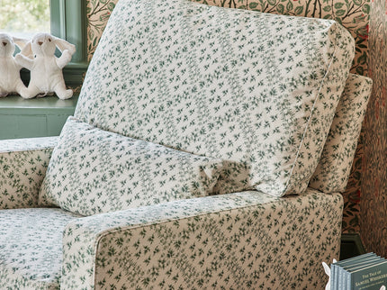 M21787GLT,Namesake,Sarah Flint x Namesake Crawford Swivel Glider in Green Lattice Performance Eco-Weave