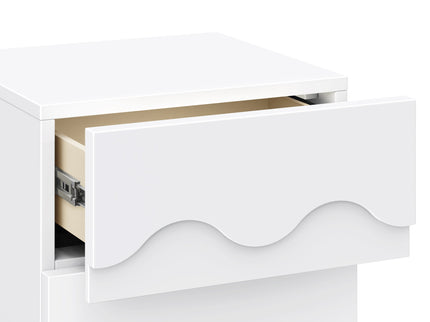 M31160WHY,Babyletto Kids,Lido Wave Nightstand in White and Honey