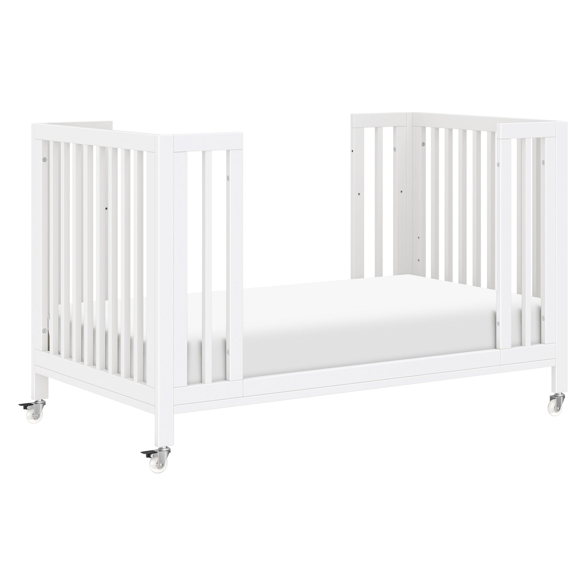 M30880W,Babyletto,Rolli 9-in-1 Convertible All-Stages« Crib w/ Bassinet & Toddler Bed Kits in White