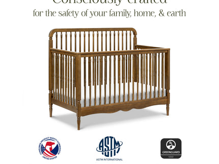 M7141NL,Namesake,Liberty 4-in-1 Convertible Spindle Crib in Natural Walnut