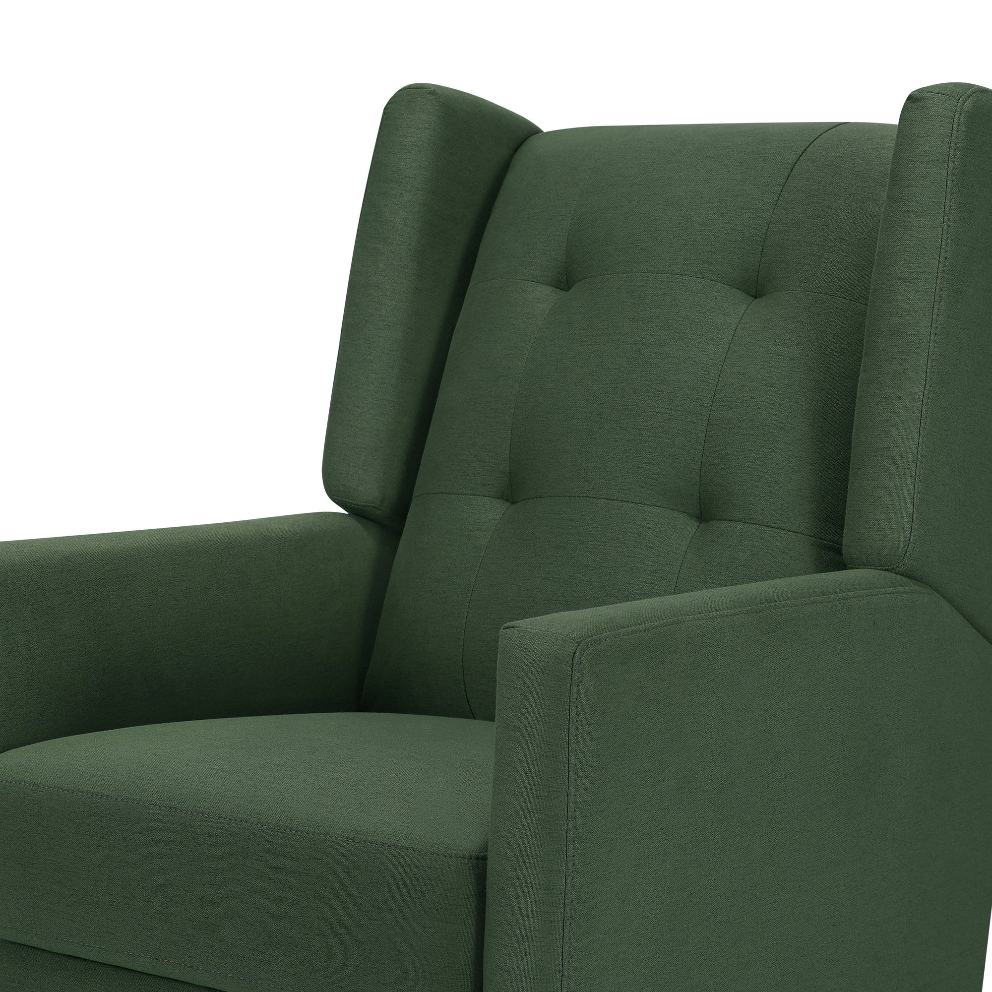M21287PNG,DaVinci,Maddox recliner and swivel glider in Pine Green