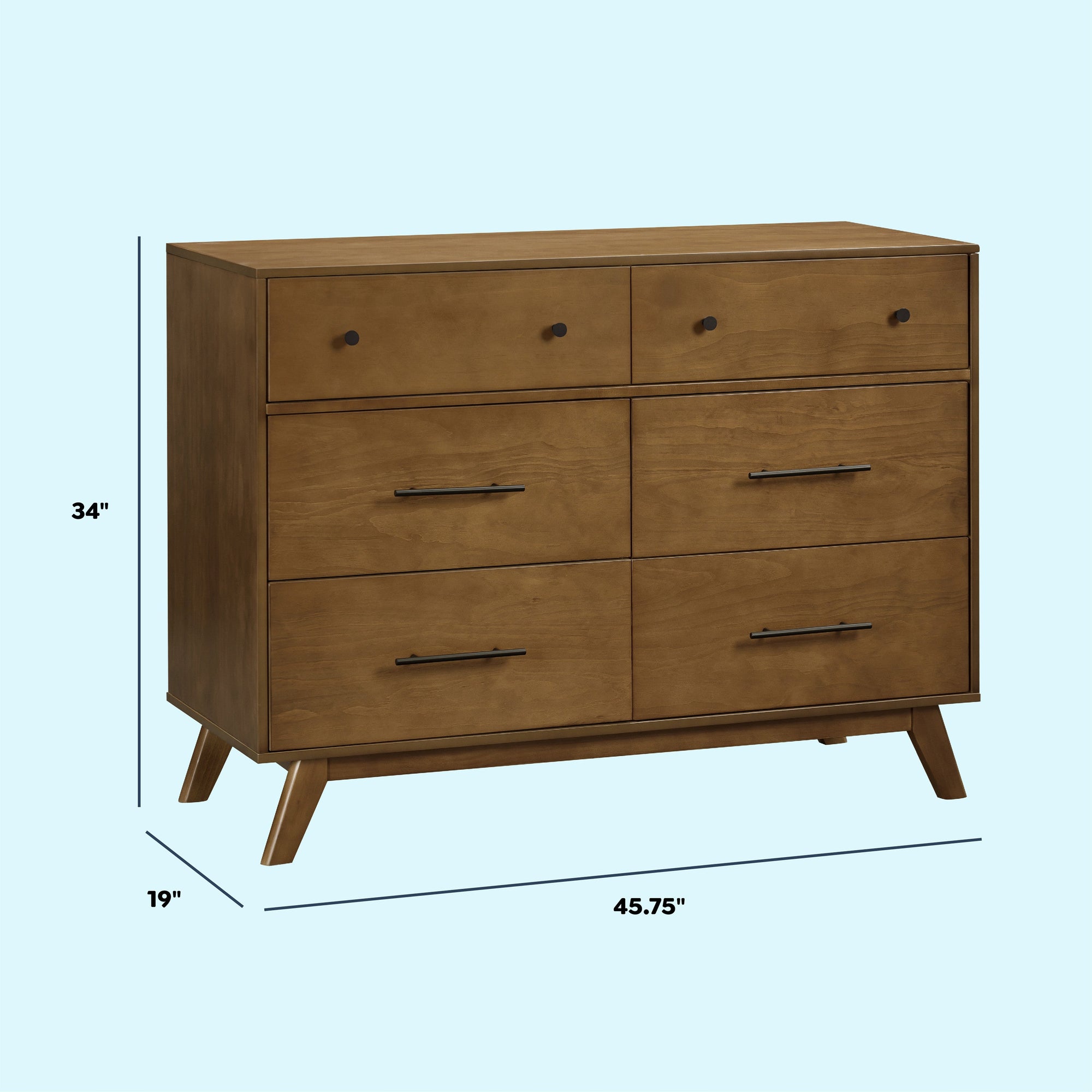 M22526L,DaVinci,Otto 6-Drawer Dresser in Walnut