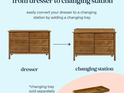 M5966CT,DaVinci,Jayden 6-Drawer Double Wide Dresser In Chestnut