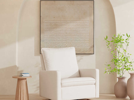 M20984PCMEWLB,Babyletto,Cali Pillowback Chair and a Half Glider in Performance Cream Eco-Weave w/ Light Wood Base