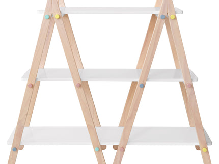 M10511WNX,Babyletto,Dottie Bookcase in White and Washed Natural Finish