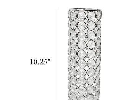 Elegant Designs Elipse 10 1/4" High Chrome Decorative Vase
