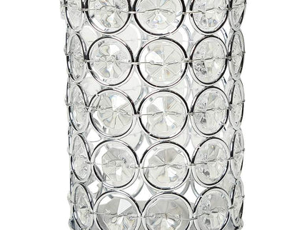 Elegant Designs Elipse 5" High Chrome Decorative Vase