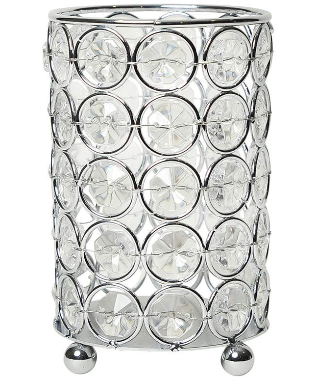 Elegant Designs Elipse 5" High Chrome Decorative Vase