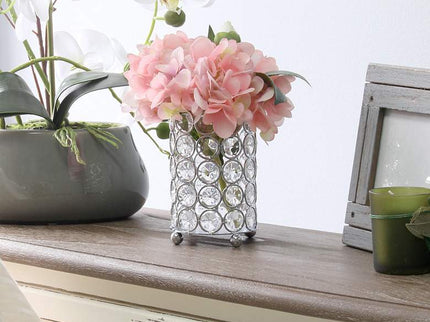 Elegant Designs Elipse 5" High Chrome Decorative Vase