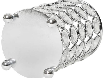 Elegant Designs Elipse 5" High Chrome Decorative Vase