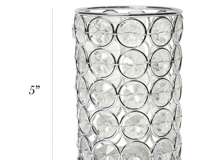 Elegant Designs Elipse 5" High Chrome Decorative Vase