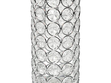 Elegant Designs Elipse 6 3/4" High Chrome Decorative Vase