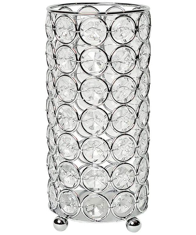 Elegant Designs Elipse 6 3/4" High Chrome Decorative Vase