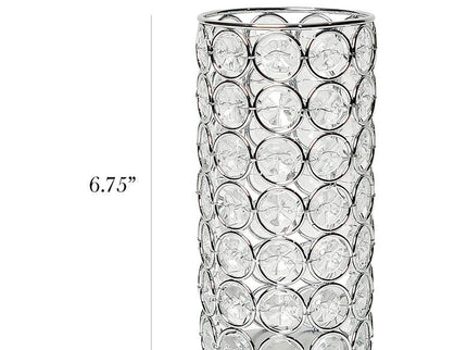 Elegant Designs Elipse 6 3/4" High Chrome Decorative Vase