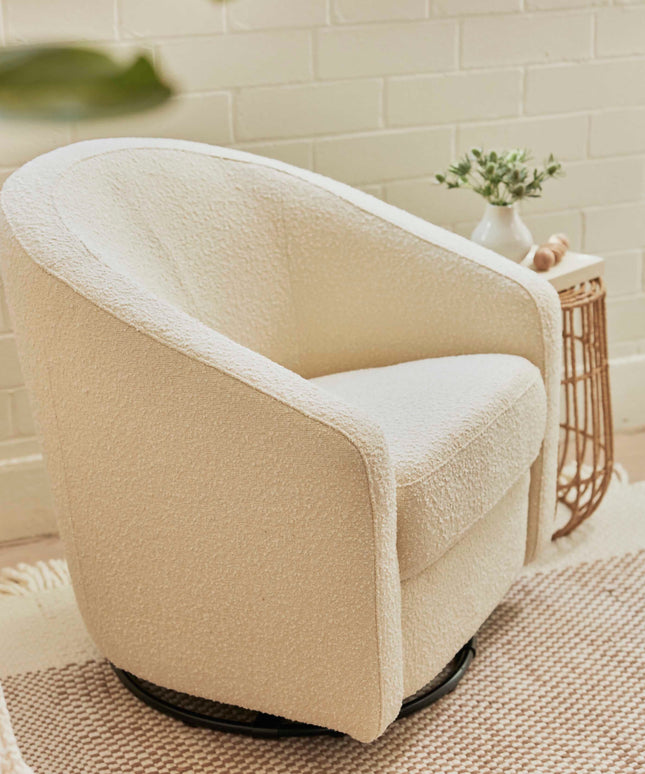 M5887WB,Babyletto,Madison Swivel Glider in Ivory Boucle