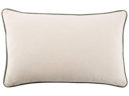 Emerson Lyla Solid Teal Cream 21"x13" Lumbar Throw Pillow