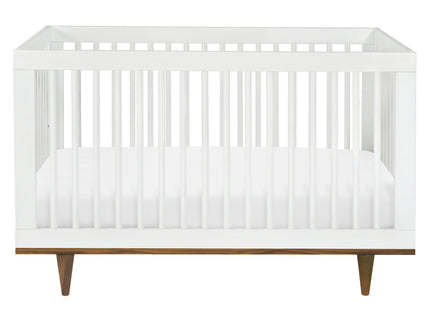 W4901WL,DaVinci,Marley 3-In-1 Convertible Crib in White Finish and Walnut Legs