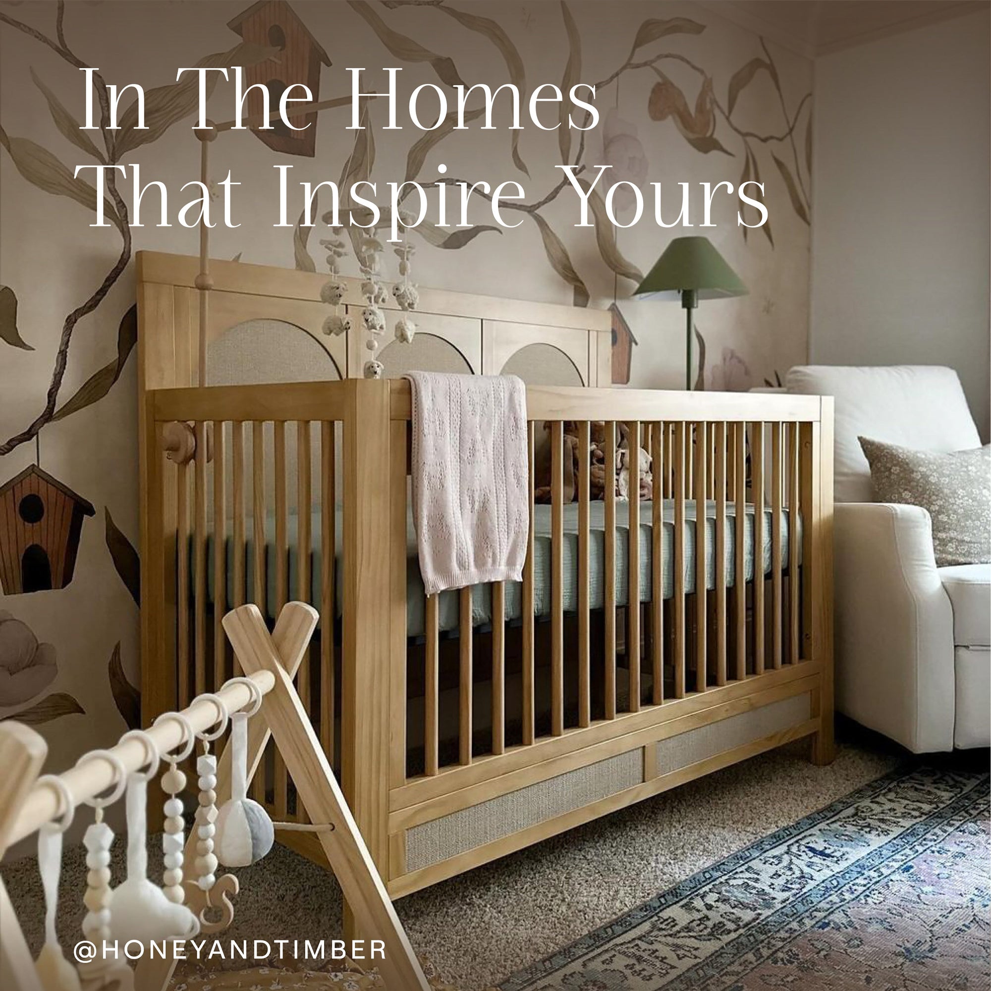 M24801HYPSEW,Namesake,Eloise 4-in-1 Convertible Crib in Honey & Performance Sand Eco-Weave