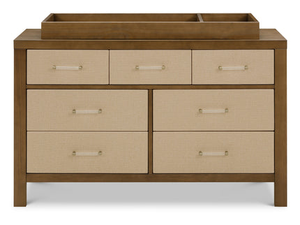 M24816NLPSEW,Namesake,Eloise 7-Drawer Assembled Dresser in Natural Walnut & Performance Sand Eco-Weave