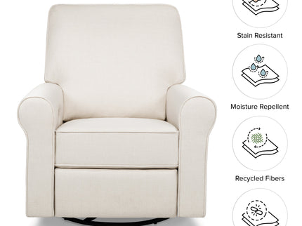 B17787PNET,Monogram by Namesake,Monroe Pillowback Power Recliner in Performance Natural Eco-Twill