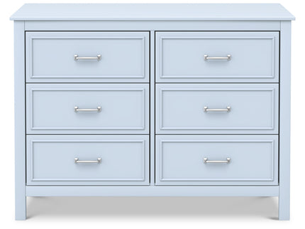 M12826PB,DaVinci,Charlie 6-Drawer Double Dresser in Powder Blue