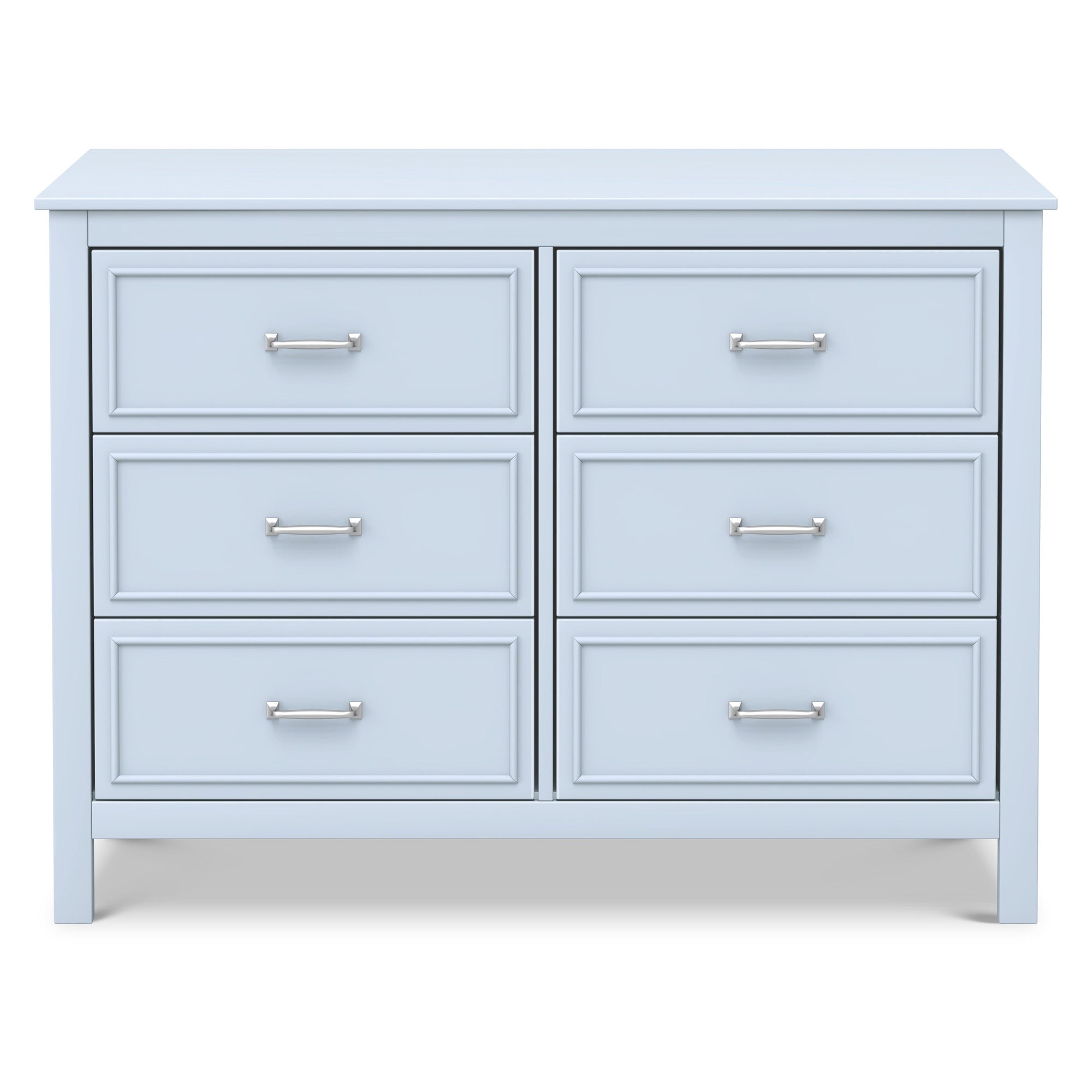 M12826PB,DaVinci,Charlie 6-Drawer Double Dresser in Powder Blue