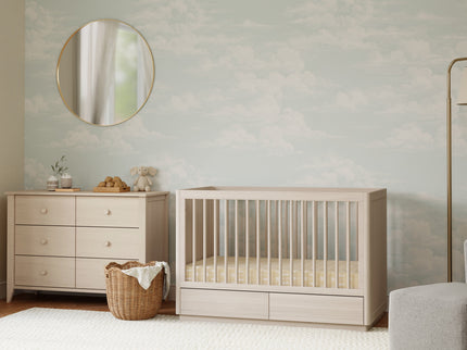 M21601NX,Babyletto,Bento 3-in-1 Convertible Storage Crib w/Toddler Bed Conversion Kit in Washed Natural