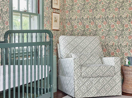 M21787GLT,Namesake,Sarah Flint x Namesake Crawford Swivel Glider in Green Lattice Performance Eco-Weave