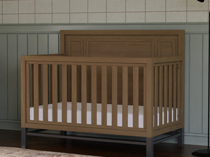 B25801DF,Monogram by Namesake,Newbern 4-in-1 Convertible Crib in Driftwood