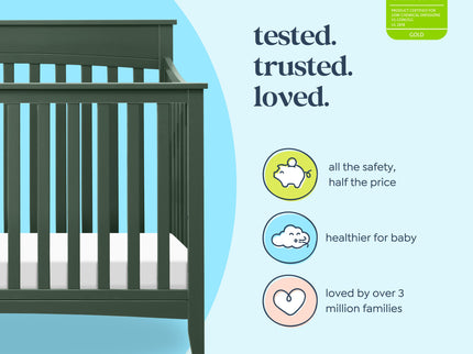 M9301FRGR,DaVinci,Grove 4-in-1 Convertible Crib in Forest Green