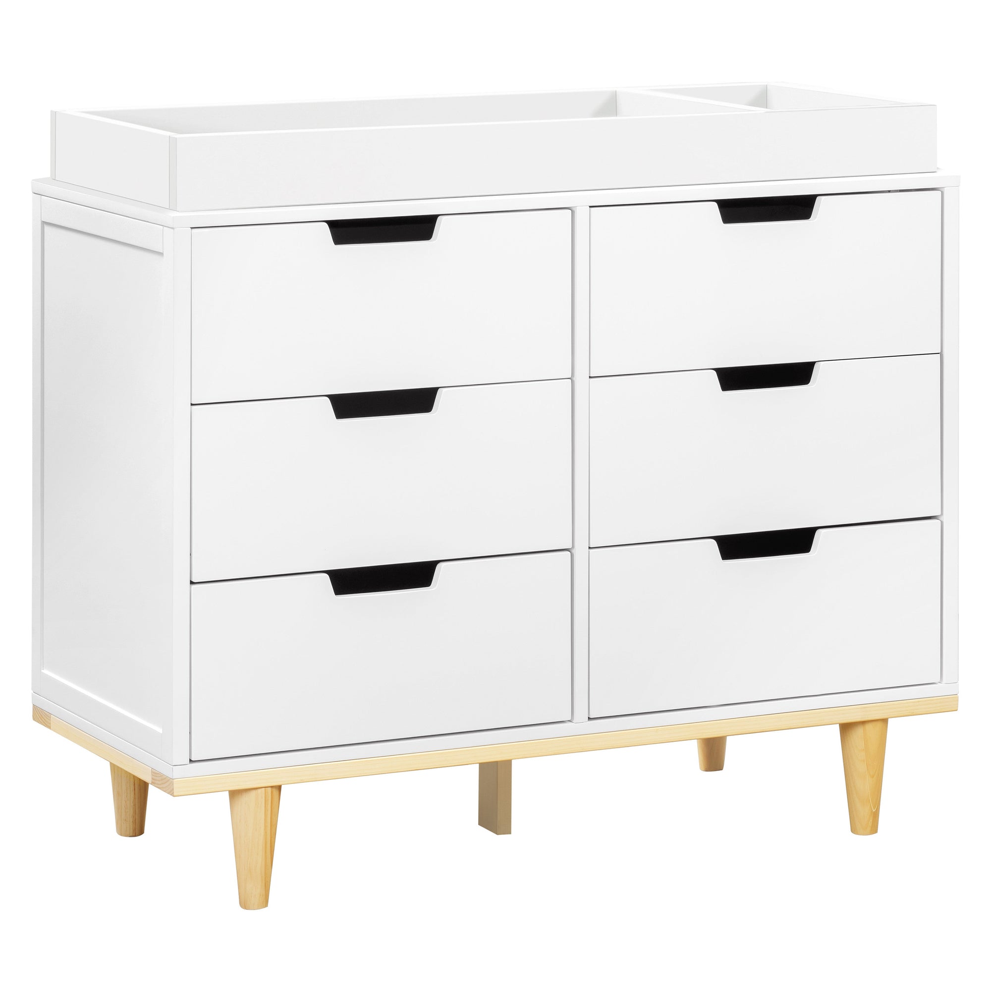 W4926WN,DaVinci,Marley 6-Drawer Double Dresser in White/Natural