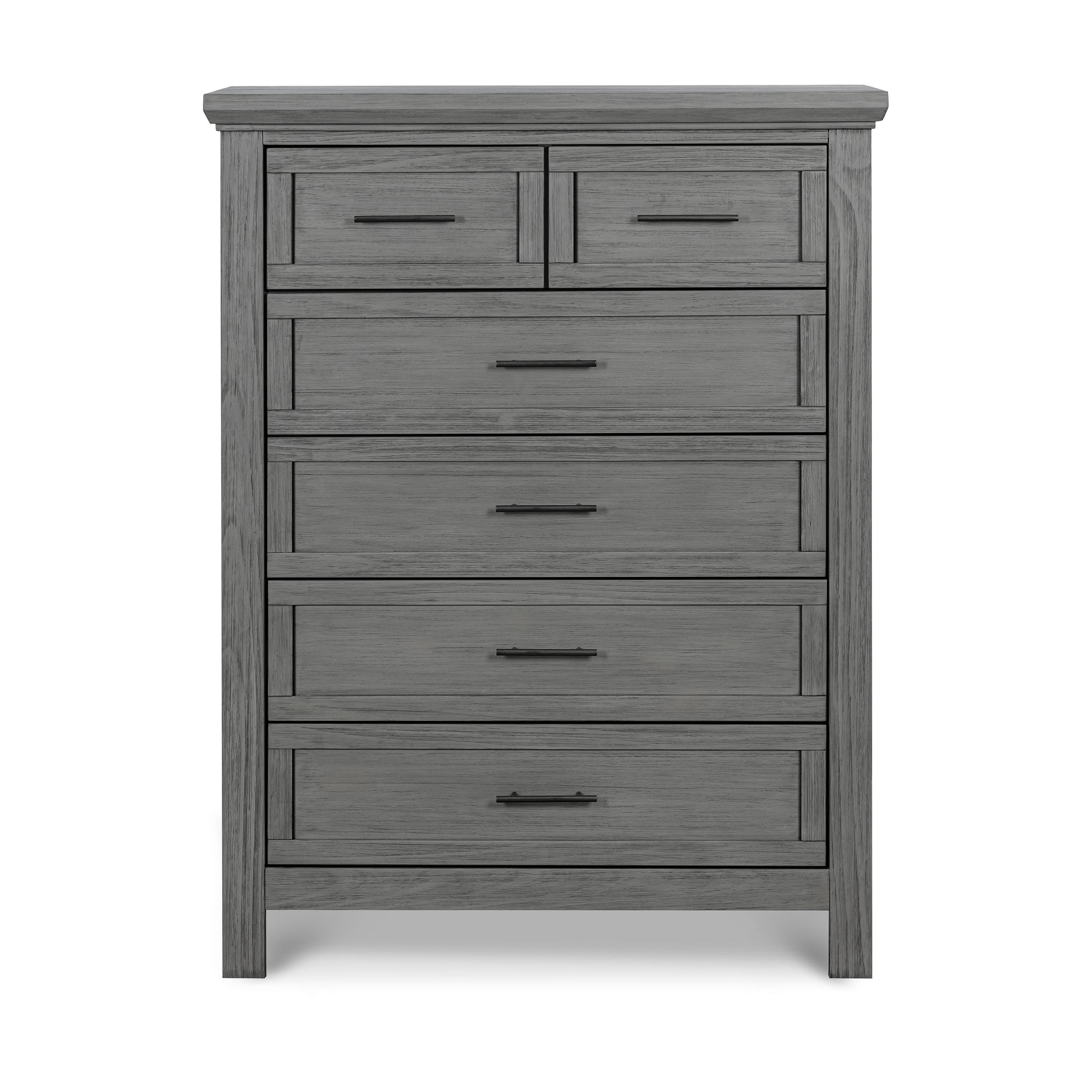 B14525WC,Monogram by Namesake,Emory Farmhouse 6-Drawer Chest in Weathered Charcoal