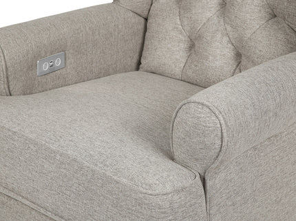 M21987PGEW,Namesake,Harbour Power Recliner in Performance Grey Eco-Weave