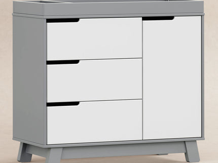 M4223GW,Babyletto,Hudson 3-Drawer Changer Dresser w/Removable Changing Tray in Grey/White