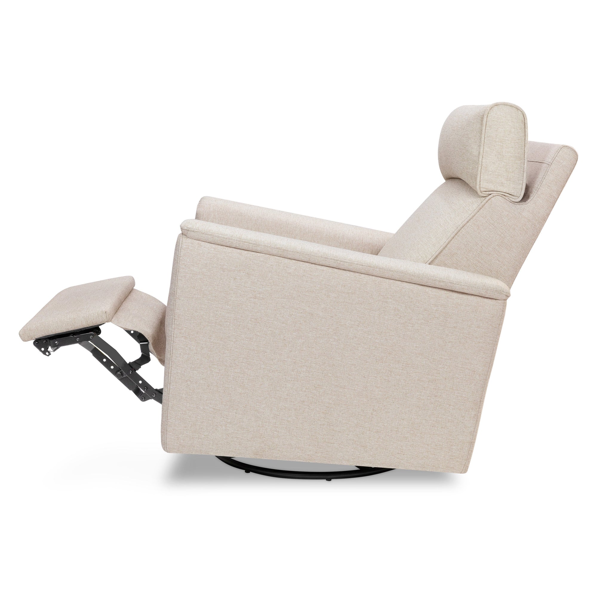 M17183PBEW,Namesake,Willa Deluxe Power Glider Recliner w/Heat&Massage in Performance Beach Eco-Weave