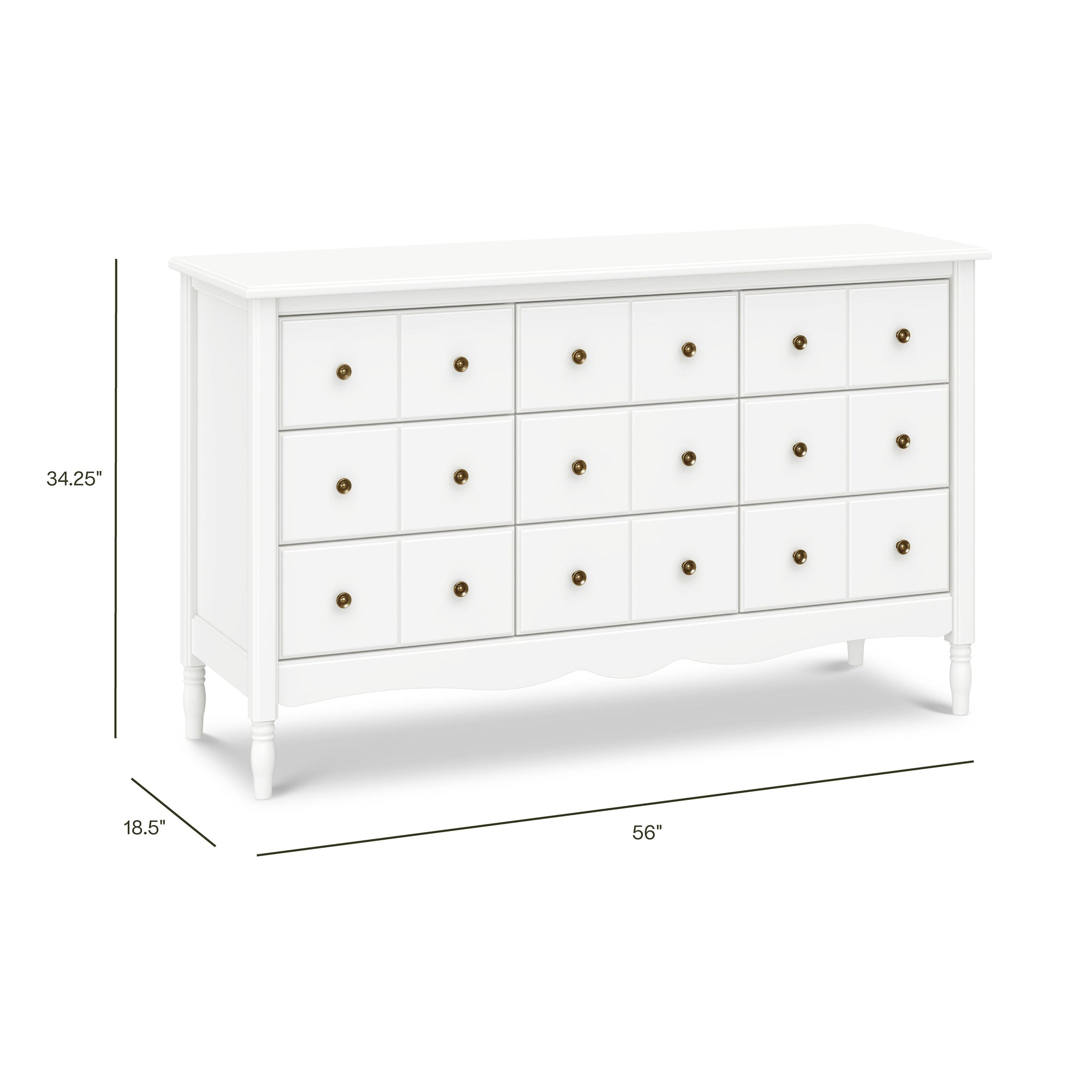 M7128RW,Namesake,Liberty 9-Drawer Assembled Dresser in Warm White