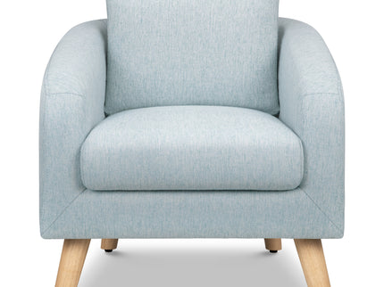 M30703HBLLF,DaVinci,Nina Kids Chair in Heathered Blue with Light Wood Feet
