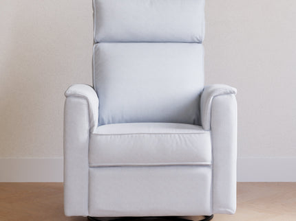 M17186PCET,Namesake,Willa Plus Power Glider Recliner w/ Power Headrest in Performance Blue Chambray Eco-Twill