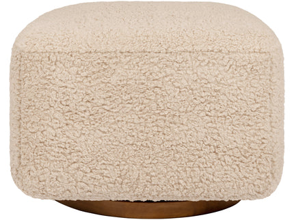 M26385CSGDB,Babyletto,Kiwi Gliding Ottoman in Chai Shearling with Dark Wood Base