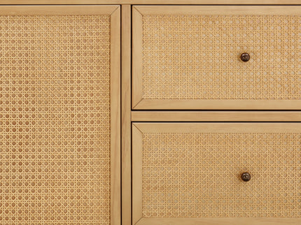 M23727HYHC,Namesake,Marin Chifforobe  Assembled in Honey and Honey Cane
