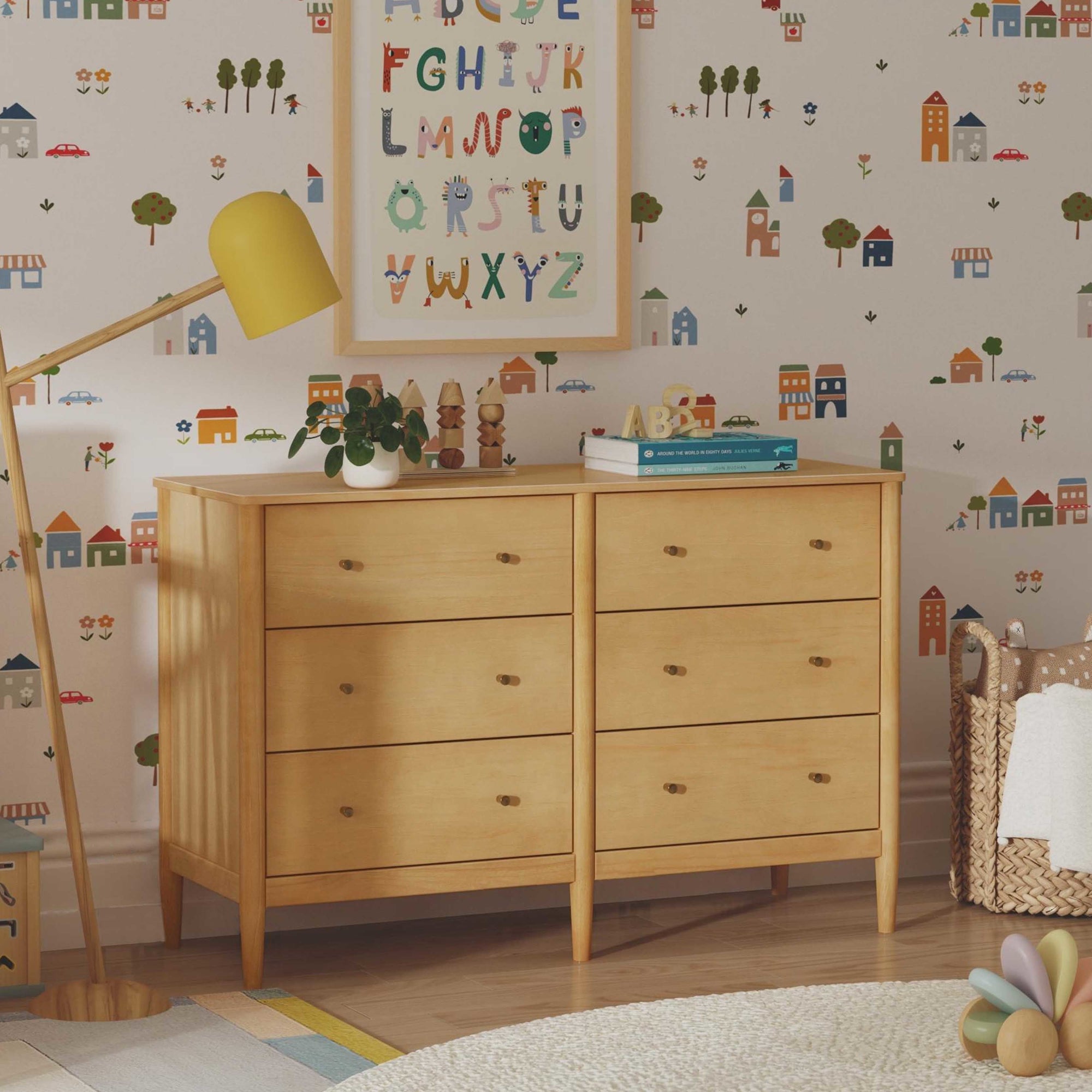 M27326HY,DaVinci,Frem 6-Drawer Dresser in Honey