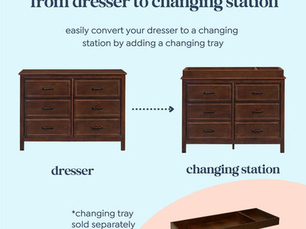 M12826Q,DaVinci,Charlie 6-Drawer Double Dresser in Espresso