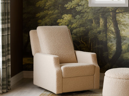 M22287CSG,Namesake,Crewe Recliner and Swivel Glider in Chai Shearling