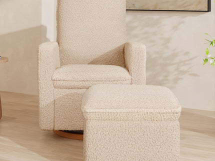 M20985CSG,Babyletto,Cali Storage Ottoman in Chai Shearling