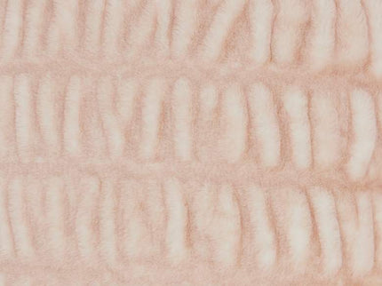 Faux Fur Blush Ruched Rabbit 20" Square Throw Pillow