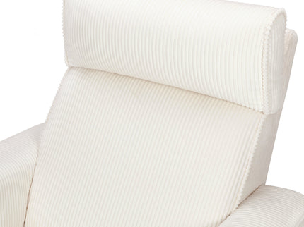 B17183YC,Monogram by Namesake,Willa Deluxe Power Glider Recliner w/Heat&Massage in Ivory Corduroy