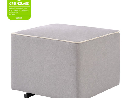M13985GCM,DaVinci,Davinci Universal Gliding Ottoman in Grey Finish with Cream Piping
