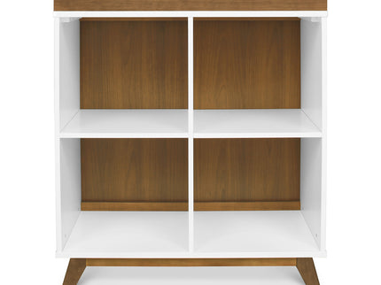 M22511WL,DaVinci,Otto Convertible Changing Table and Cubby Bookcase in White and Walnut